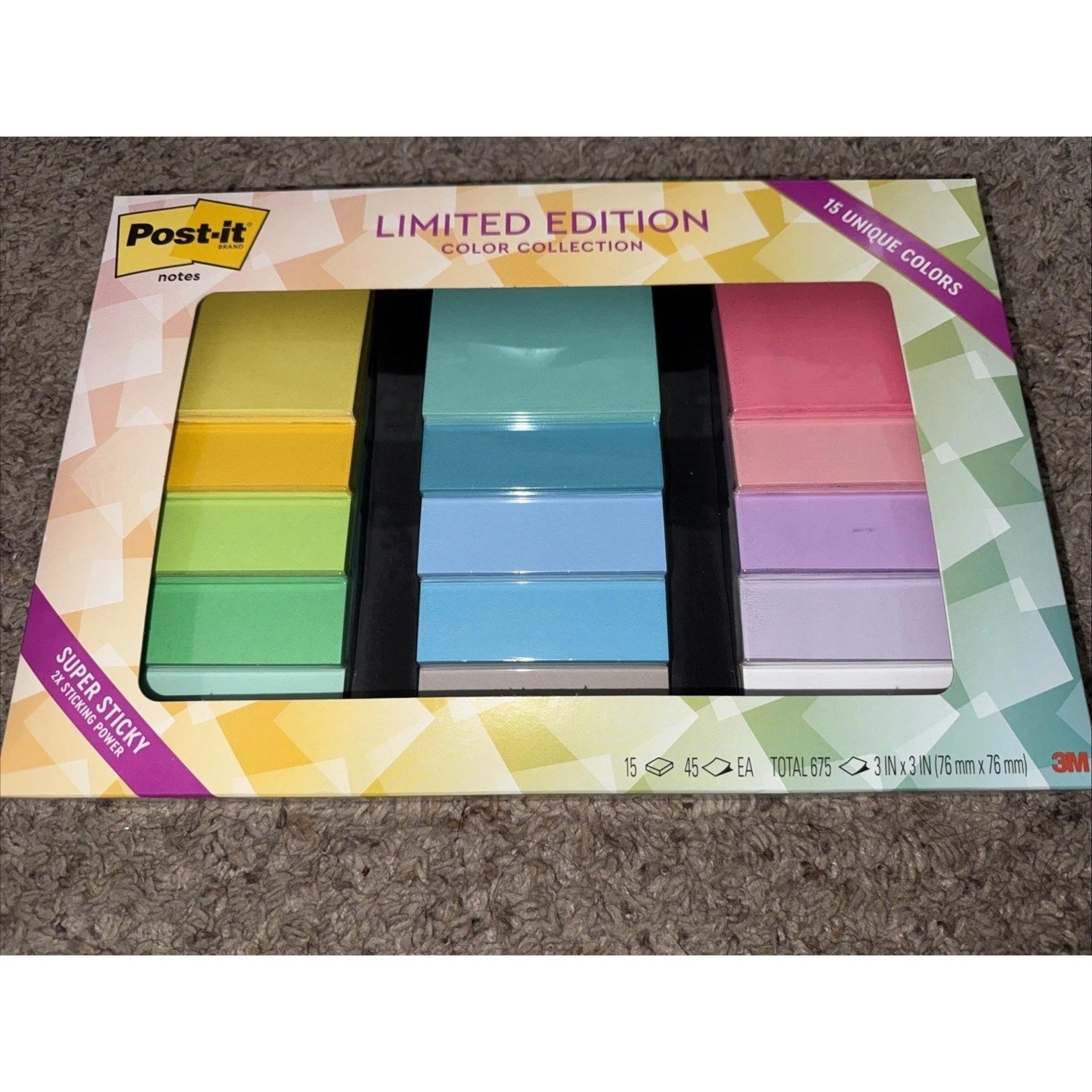POST-IT NOTES LIMITED EDITION SET OF 15 UNIQUE COLOR PADS