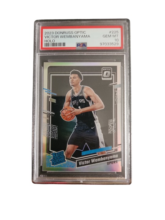 PSA 10 2023 PANINI DONRUSS OPTIC 225 VICTOR WEMBANYAMA HOLO