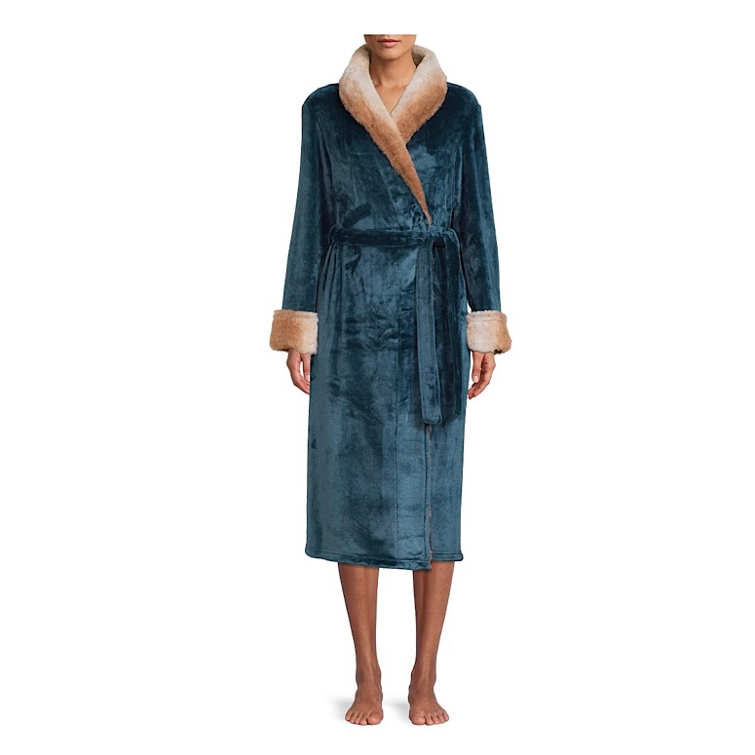 Secret Treasures Women's Faux Mink Robe…Color: Gem Slate….Size: M (8-10)