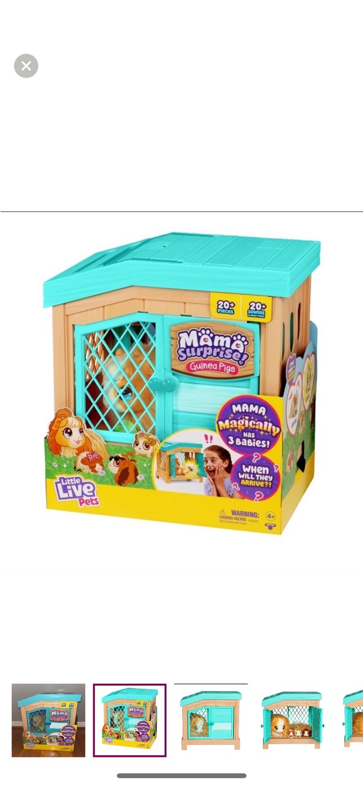 Little Live Pets, Mama Surprise, Soft, Interactive Mama Guinea Pig, 20+ Sounds