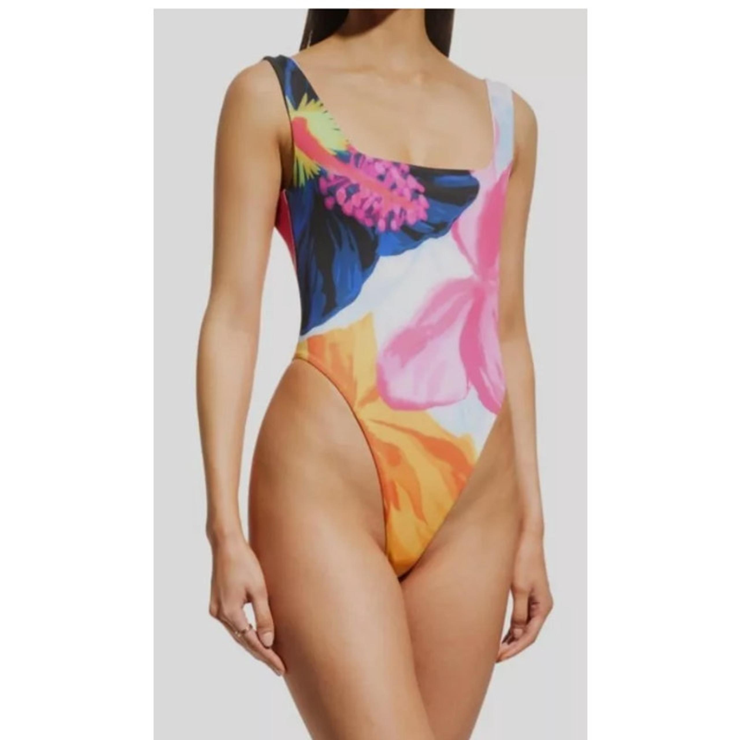 Mara Hoffman Idalia One Piece Swimsuit Womens Large Tropical Goddess Beachcore