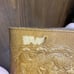 Vintage Japanese leather wallet with an embossed map of Japan on one side Dragon