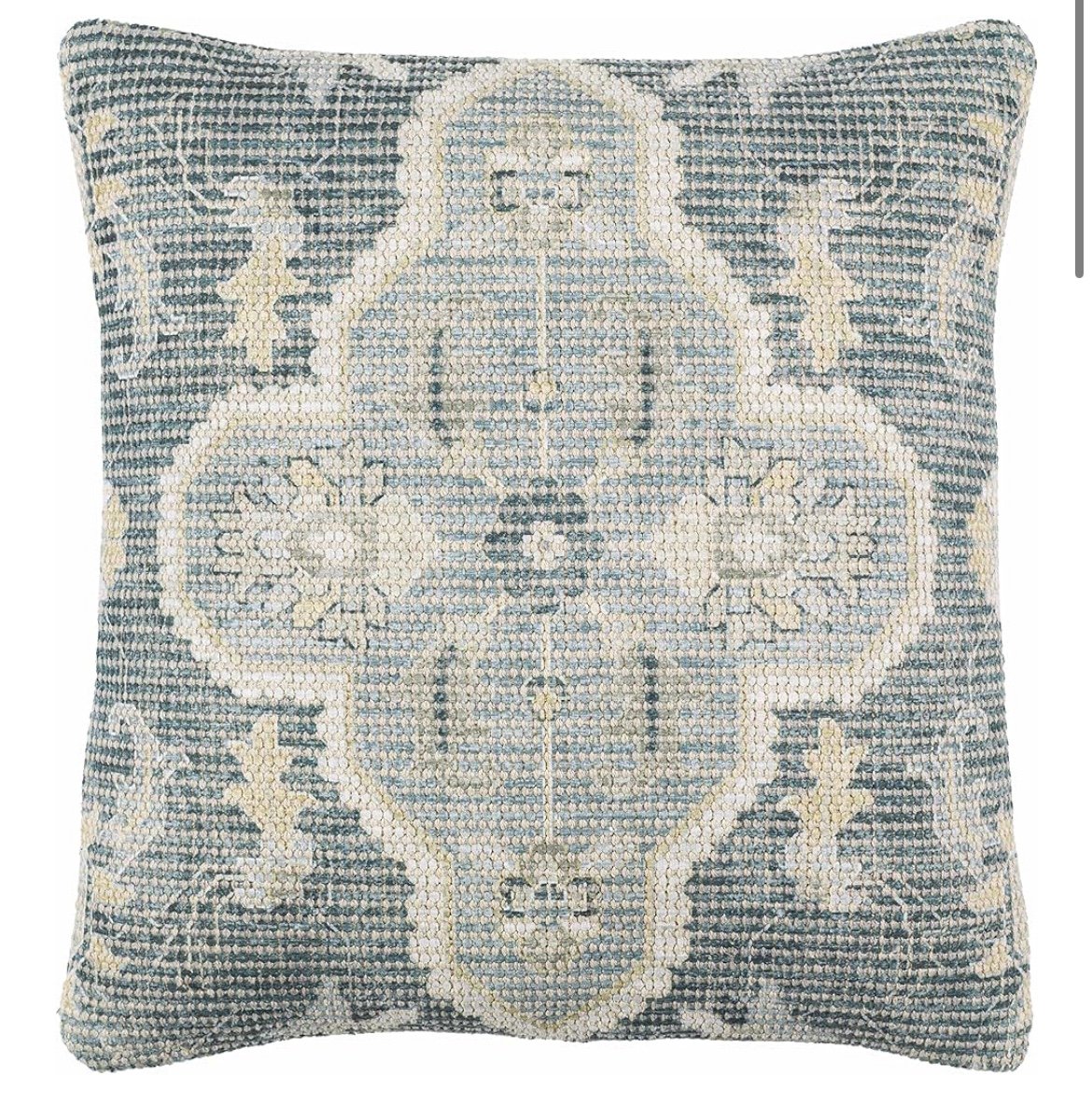 New blue, sage, and cream oriental floral throw pillow cover 20”x20”