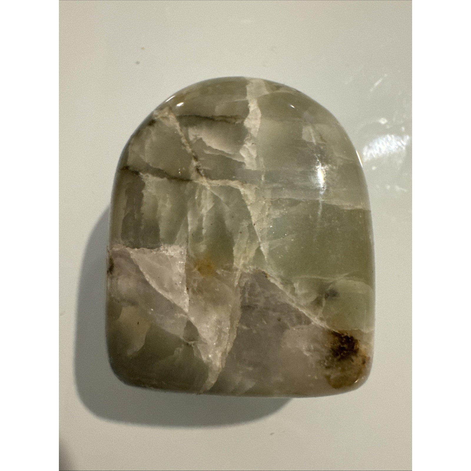 Natural Green Moonstones Quartz Crystal Stone Freeform Reiki Statue Healing