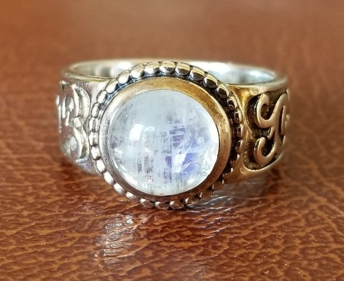 Silpada Sterling Silver & Moonstone Ring, Sz 5