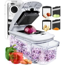 All-in-1 Vegetable Chopper, Mandoline Slicer & Cheese Grater-French Fry Cutter