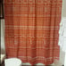 Mudcloth Fabric Shower Curtain, 72-Inch Ethnic African Inspired Boho Decor