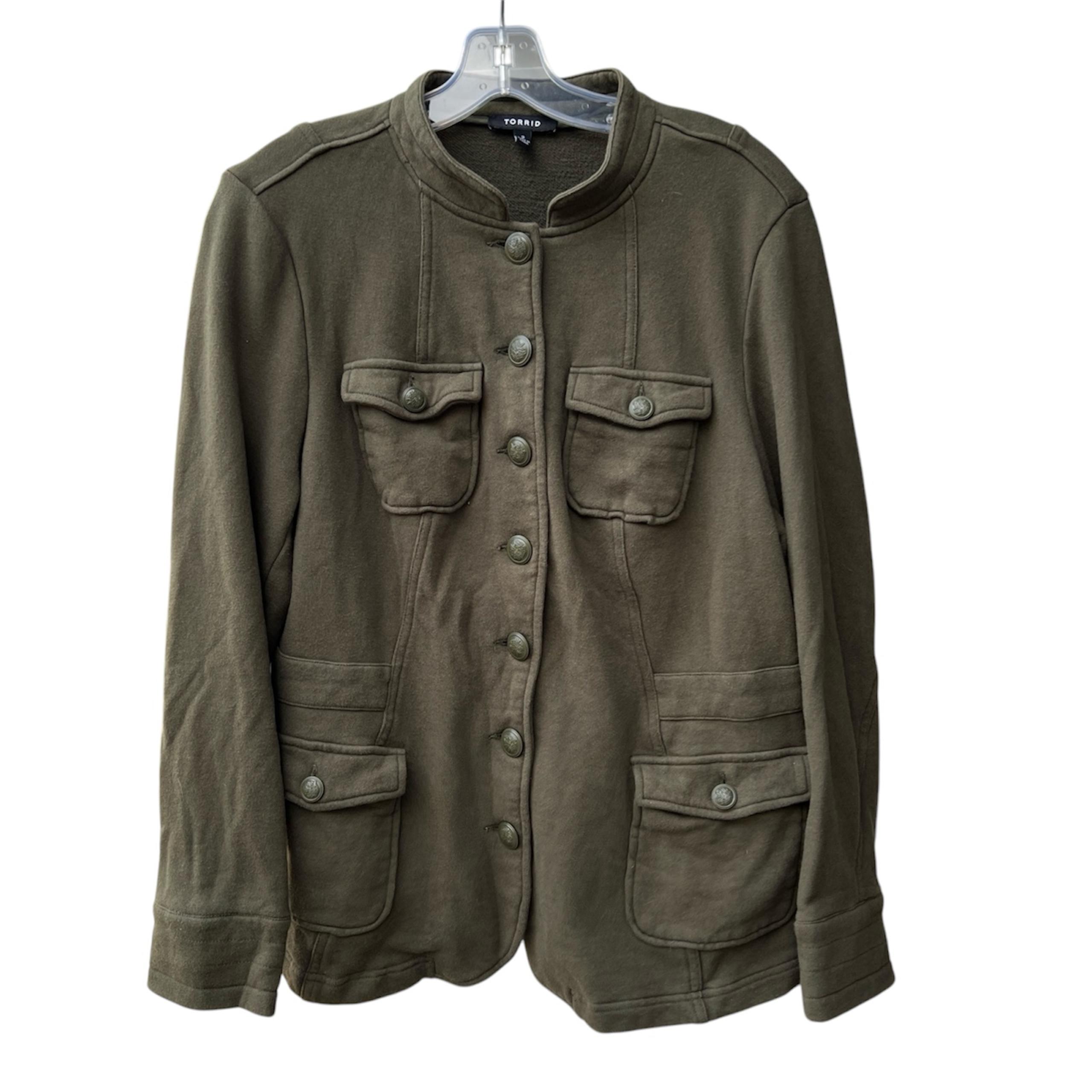 Torrid Green Military Style Soft Cotton Ladies Jacket Size Torrid size 2X