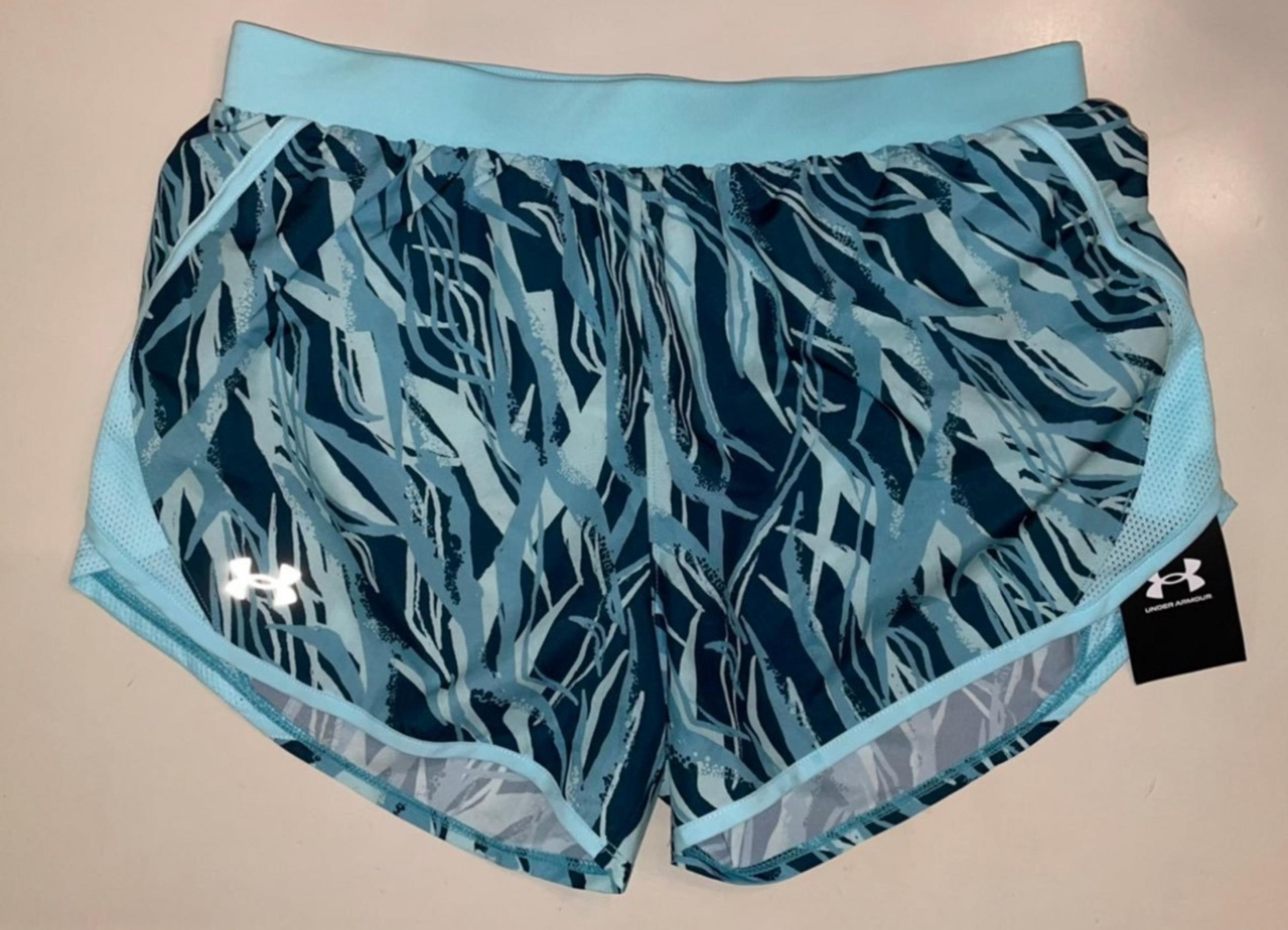 NWT Women's Under Armour Fly-By 2.0 Printed Shorts