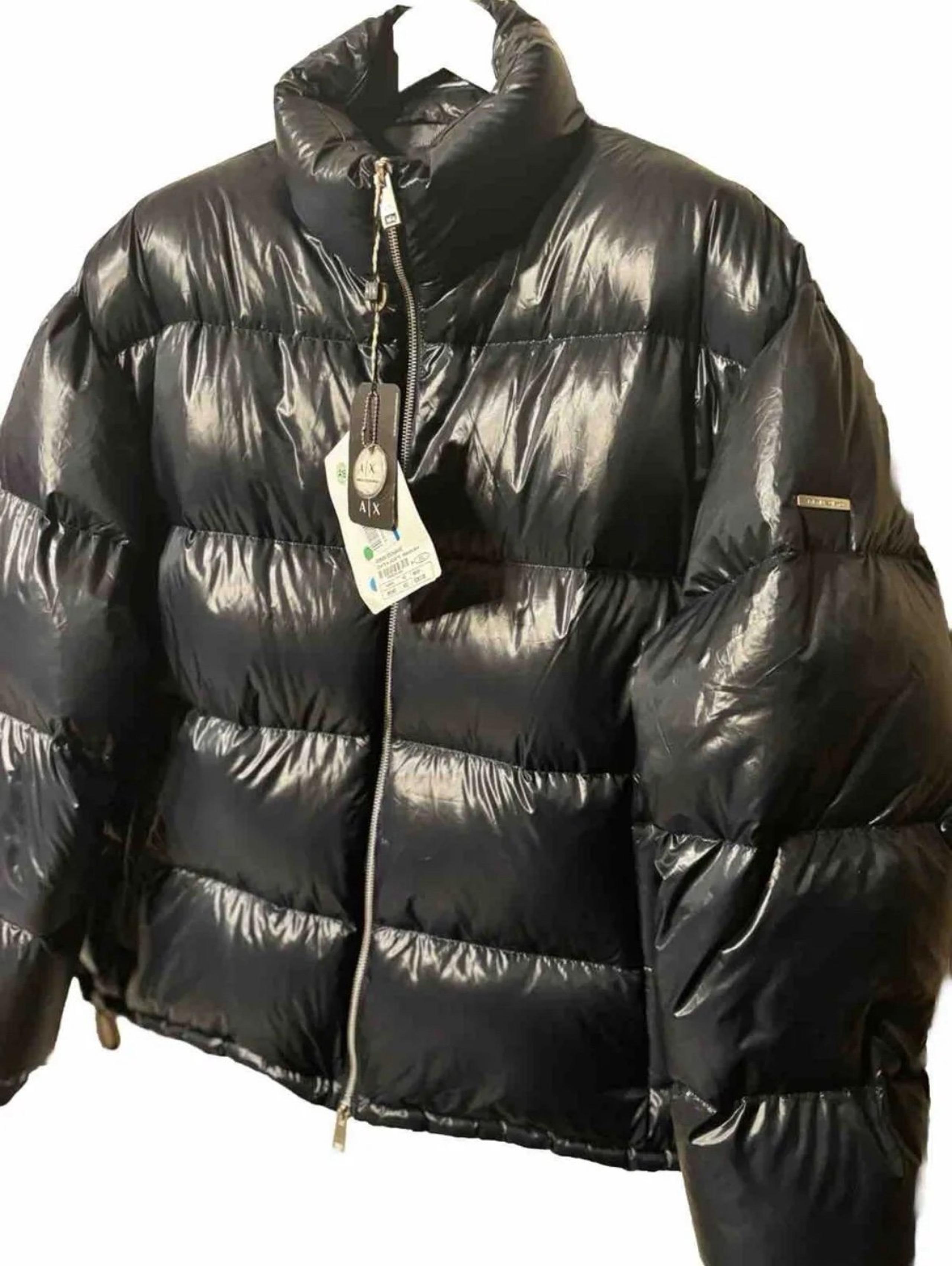 A|X Armani Exchange mens Zip Up Ribbed Down Jacket Jacket