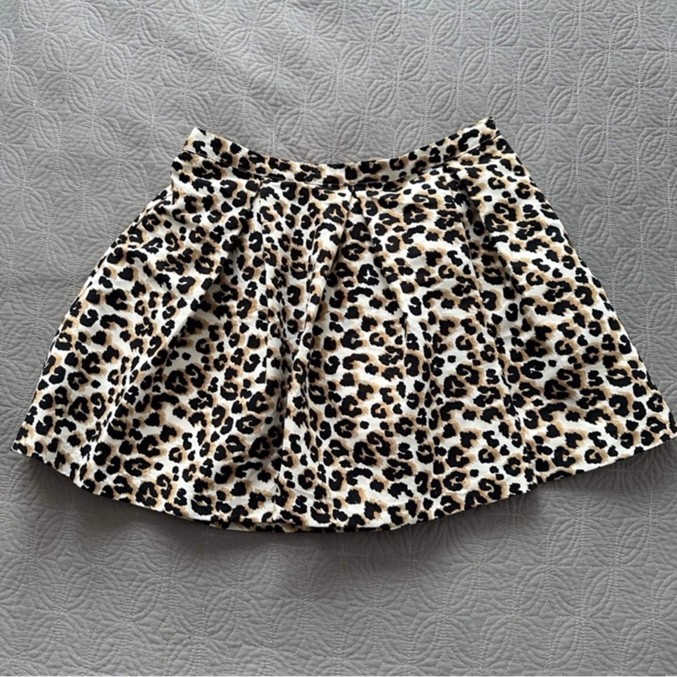 Pleated Cheetah Print Forever 21 Mini Skirt