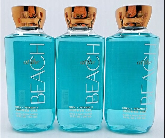 3 Bath & Body Works At The Beach Shower Gels ~ 10 oz Each ~ Brand New!