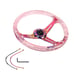NEW NISMO Universal 6-Hole 350mm Deep Dish Pink Crystal Bubble Steering Wheel