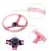 NEW NISMO Universal 6-Hole 350mm Deep Dish Pink Crystal Bubble Steering Wheel
