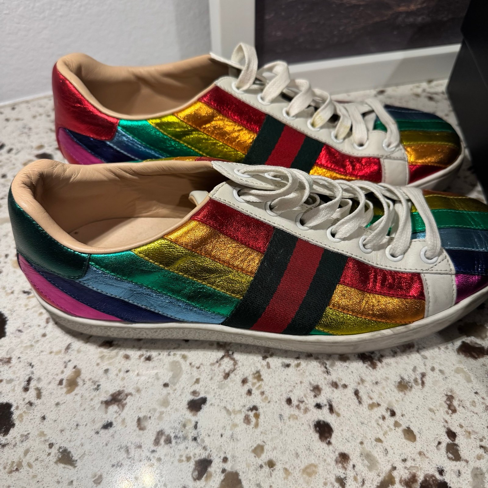 Gucci rainbow sneakers