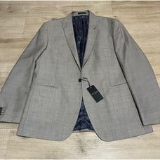 Ted Baker Wool Gray Stone Cross Hatch Jacket Blazer Sport Coat Size 44R
