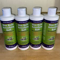 (4) 8oz bottles of Nine Herb Detoxifying Bath