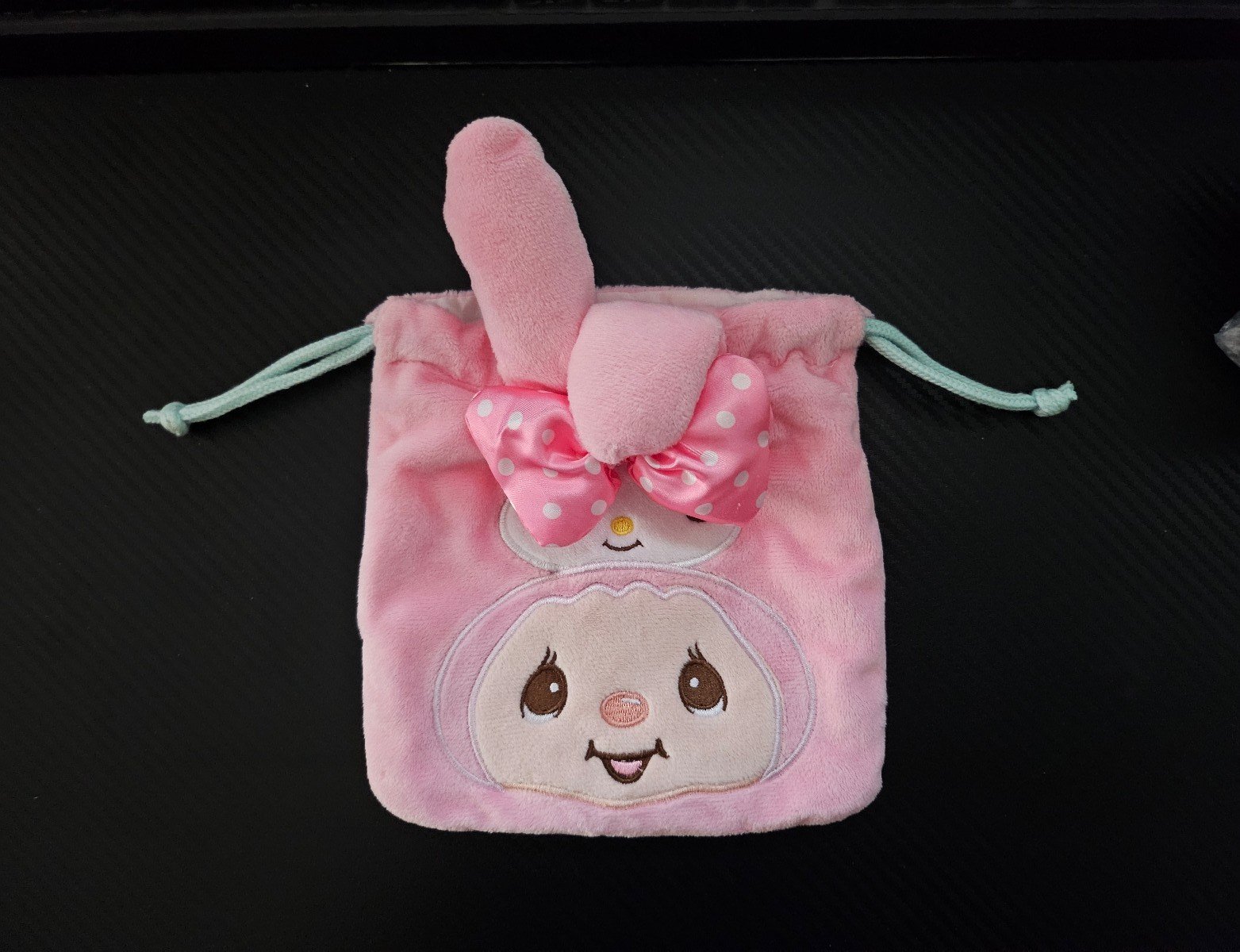 Sanrio x Chimutan Monchhichi Sekiguchi Pouch My Melody Drawstring Pouch