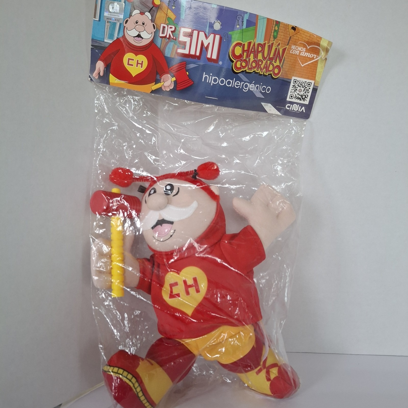 Dr. Simi El Chapulin Colorado Plush Hypoallergenic Toy New Farmacias Similares