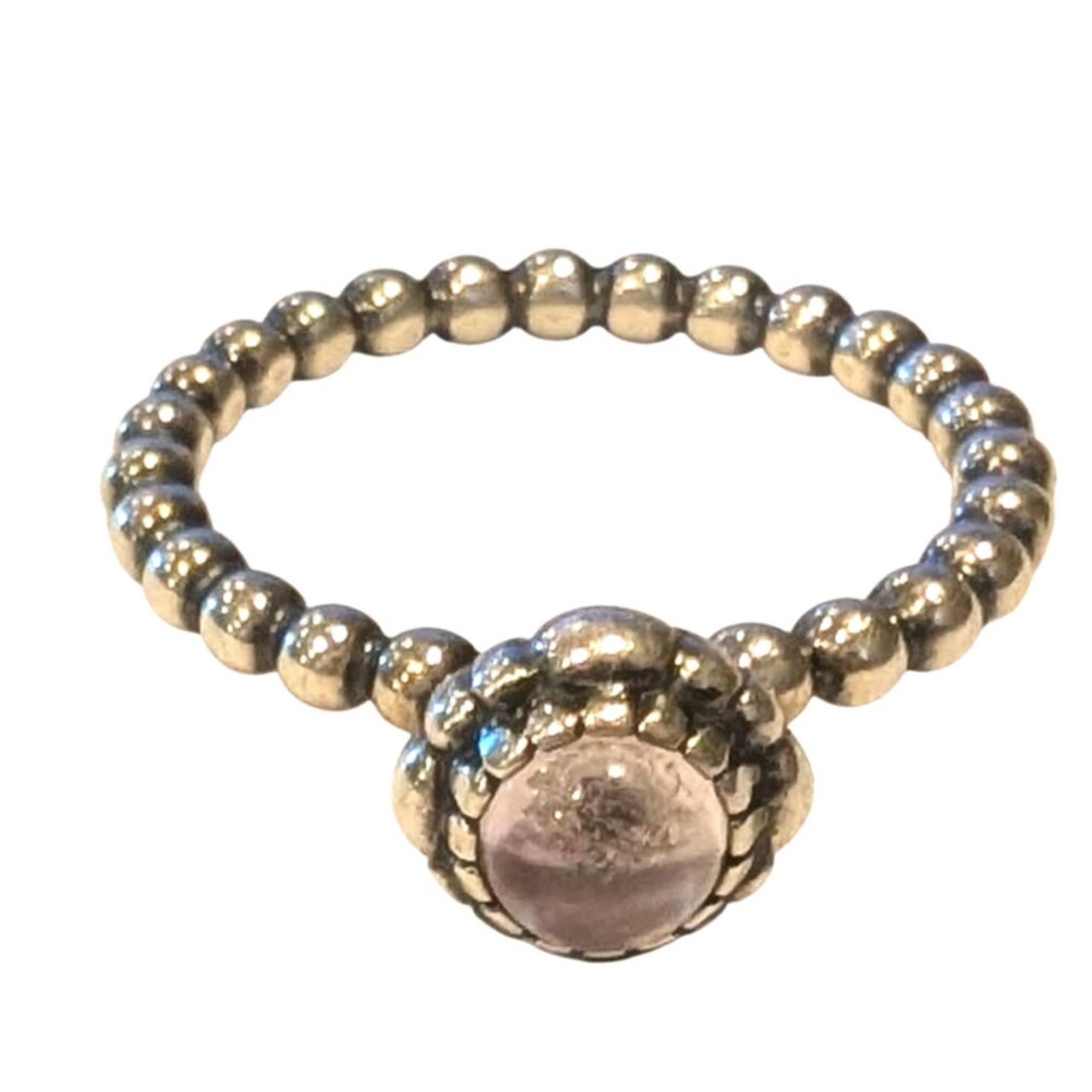 Womens Pandora Bloom February Light Amethyst Birthstone Cabochon Ring Sz 6.5