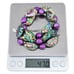 Vintage Donna Dressler Sterling Silver 925 Abalone and Purple Pearl Necklace 18