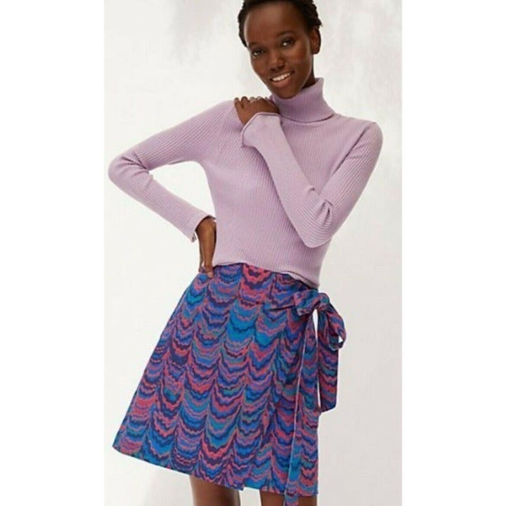 NWT Anthropologie Porridge Iris Wrap Mini Skirt L