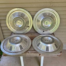 Lot of 4 Large Vintage Hubcaps 20 21 inch Aluminum