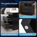 LED Nightstand w/2 Storage Drawers Adjustable Light Mode Remote Control