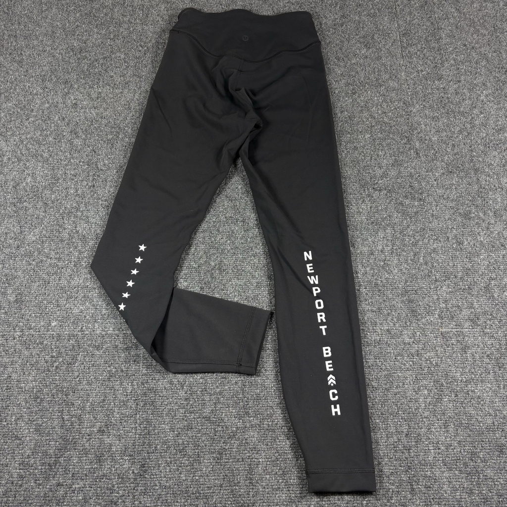 Lululemon Wunder Under Smooth Cover High Rise Tight 25 Black Newport Beach Sz 4