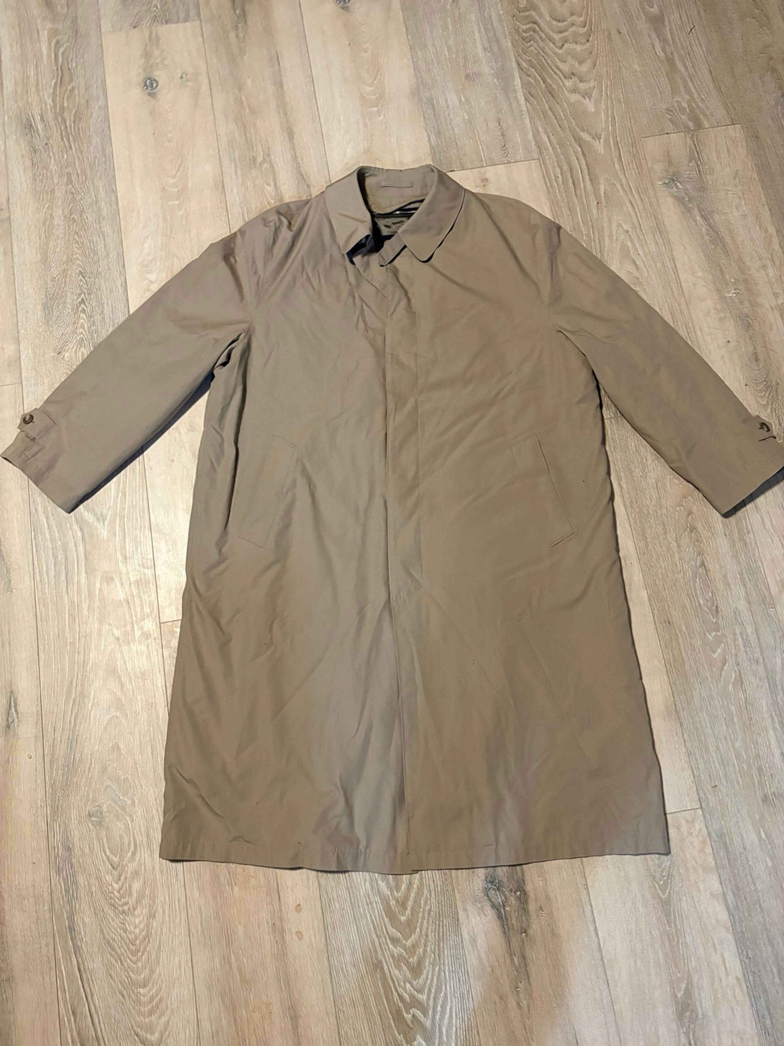 London Fog Jacket Mens 48 Regular Beige Trench Coat Removable Lining Overcoat