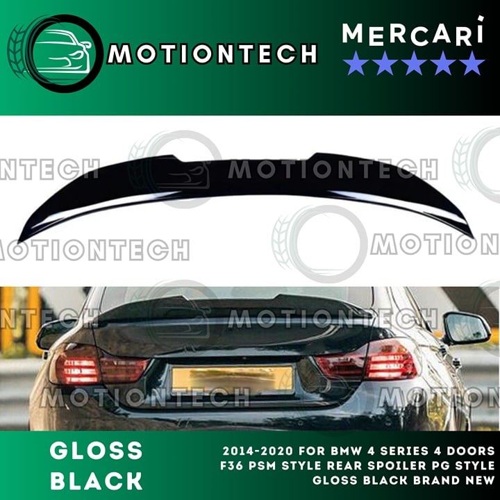 For 2014-2020 For BMW 4 Series 4 Doors F36 PSM Style Rear Spoiler PG Style Gloss