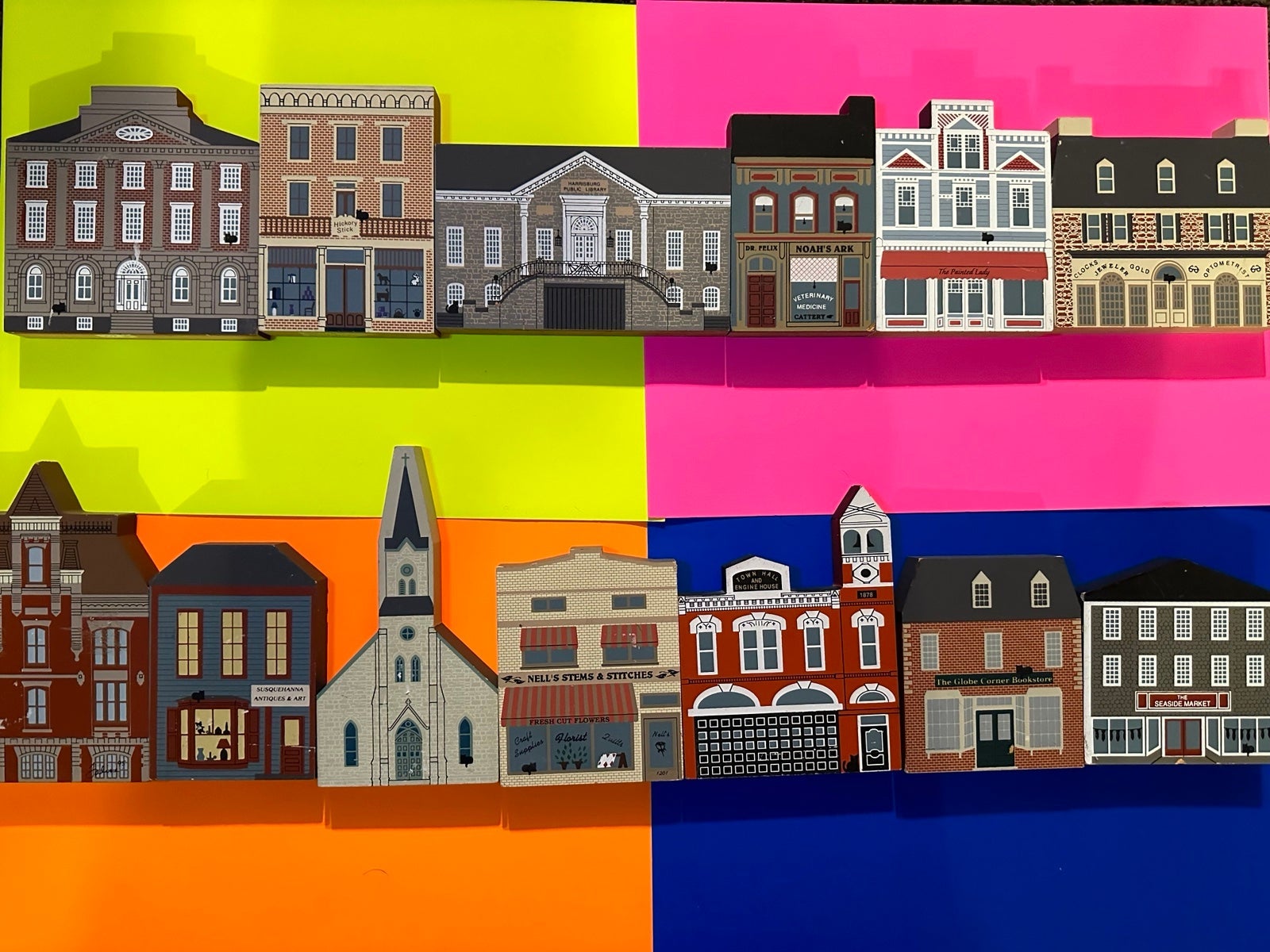 The Cats Meow Series Village 1990-1995 . 13 Piece Set!