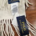Polo Ralph Lauren Cashmere Wool Cream Fringe Scarf W/ Purple Pony 183 CM X 50 CM