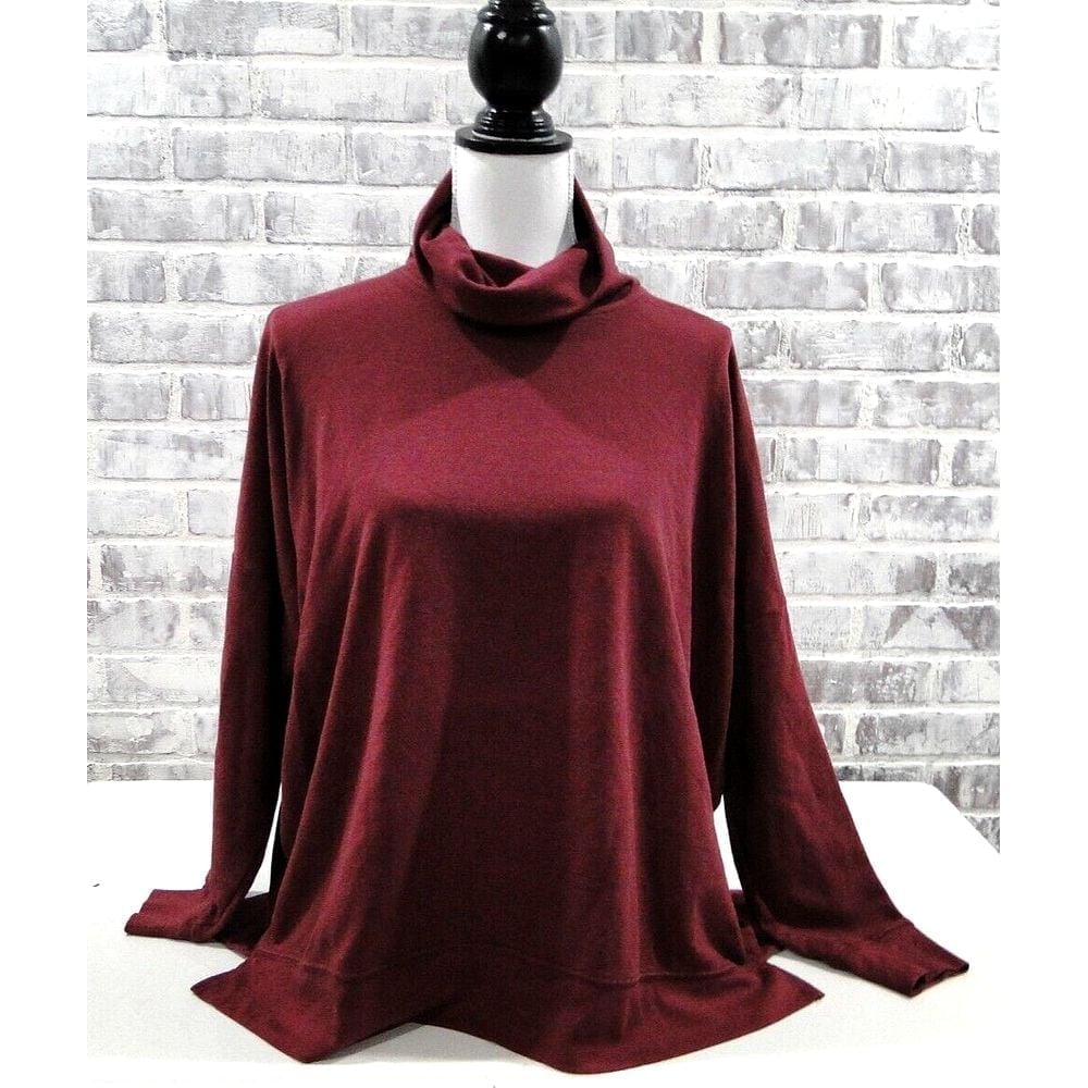 Victoria's Secret Pink Campus Cowl Neck Pullover Tunic Maroon Small New