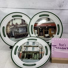 Williams Sonoma LES BISTRO Various French Store Porcelain Salad Plates Set of 3