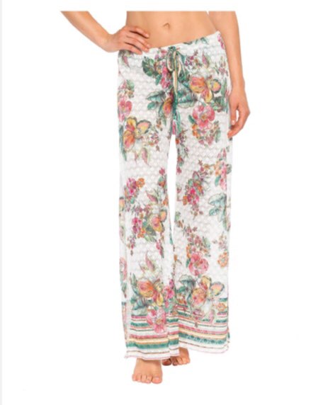 Floral Split Leg Beach Coverup