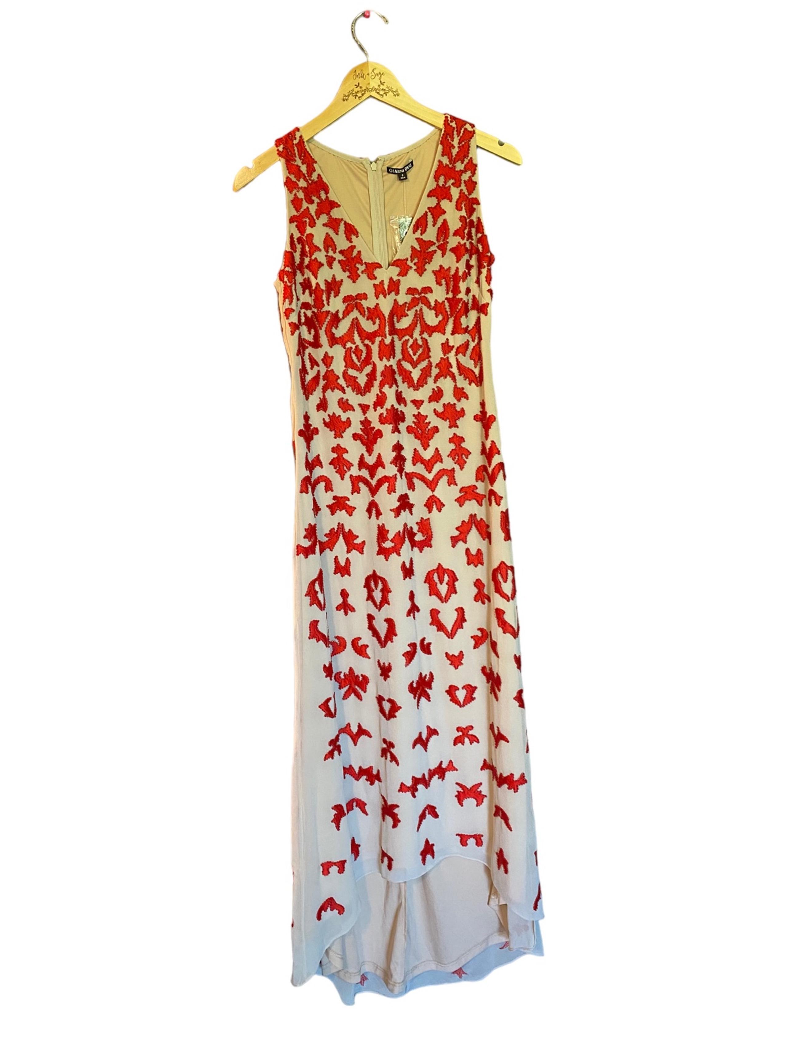NWT Gianni Bini Marissa Beaded High-Low Dress (Size 6)
