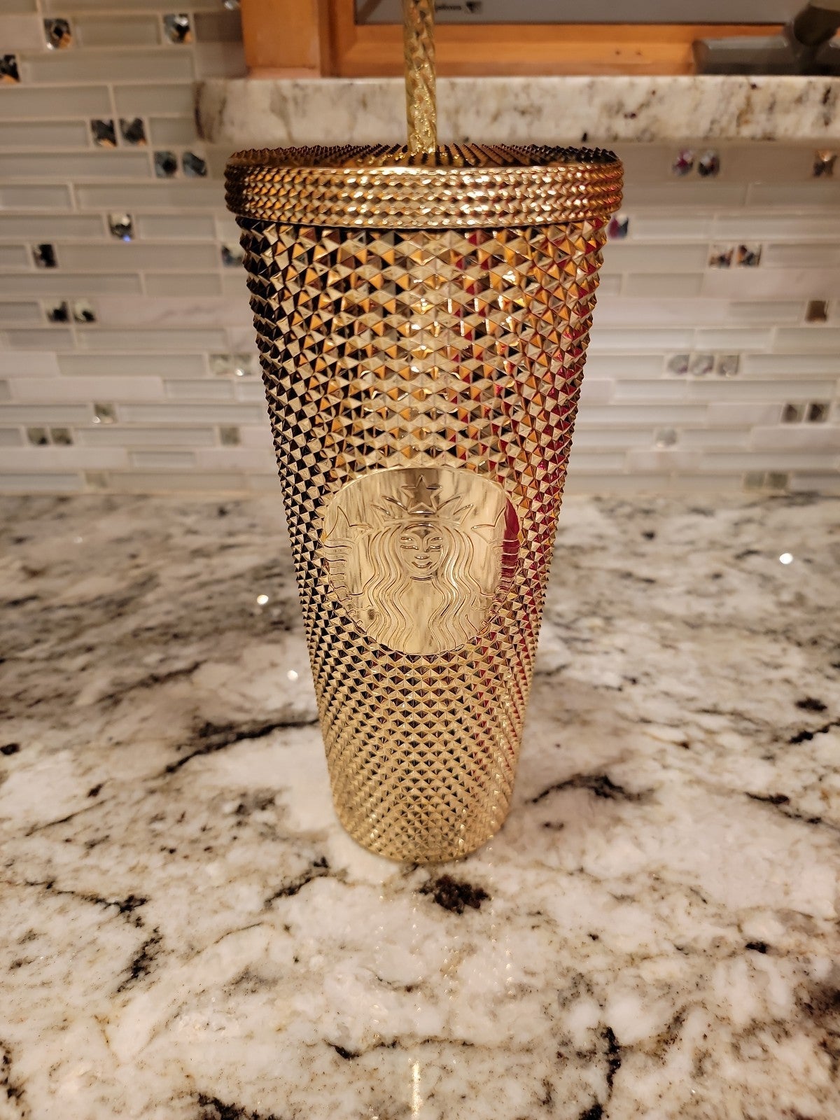 Starbucks gold holiday Venti tumbler