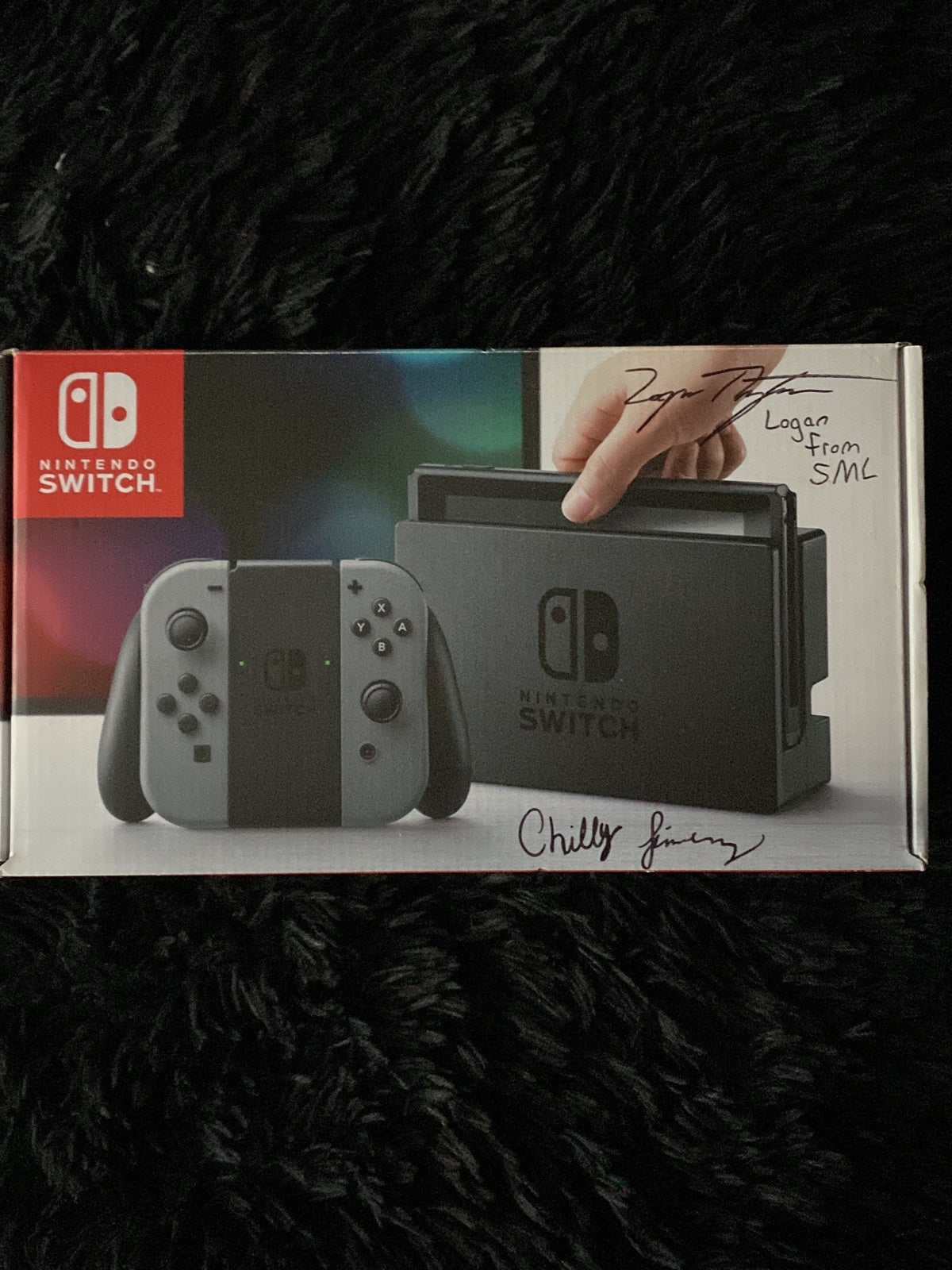 Nintendo Switch box signed by SML
