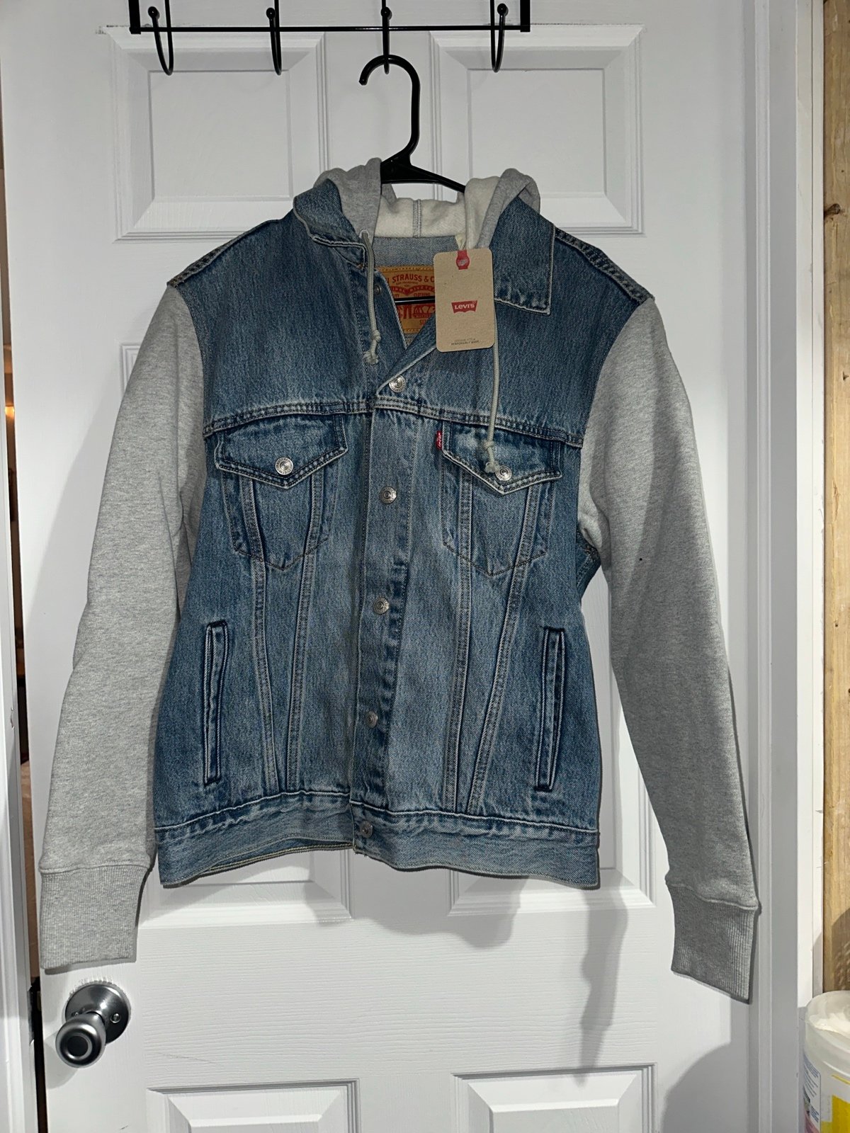 levi Jean jacket hoodie size small