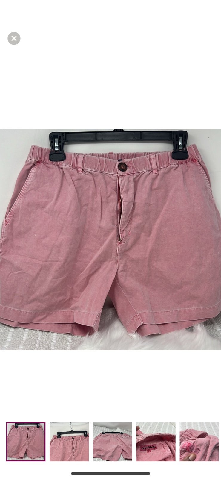 Chubbies USA Short Men’s Small Pink Inseam 5” Made In USA