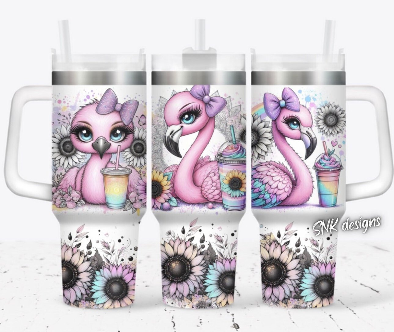 40oz flamingo tumbler