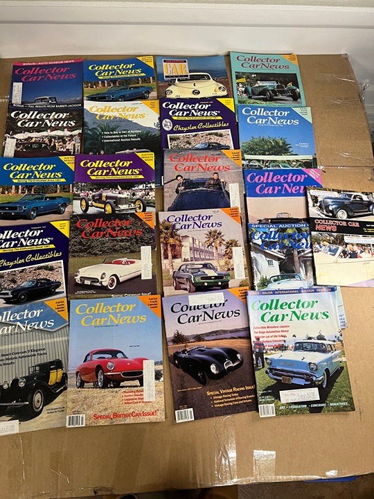 Lot of 21 Issues of Collector Car News Vintage Magazine 1990's