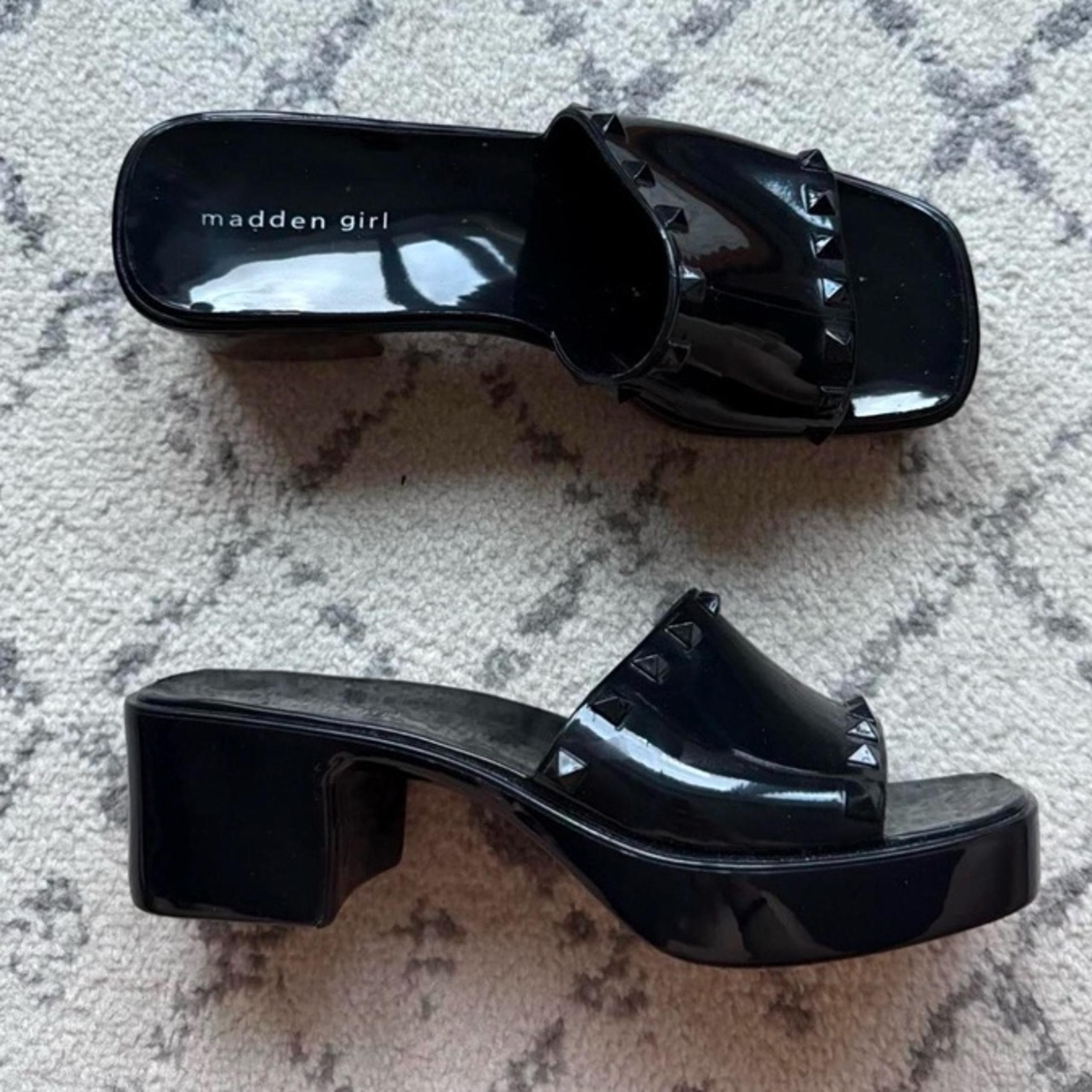 madden girl studded jelly pumps