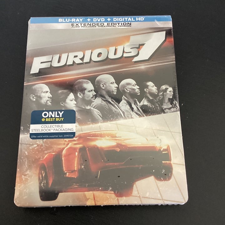 Furious 7 Best Buy SteelBook Blu-ray/DVD, Includes Digital Copy. New