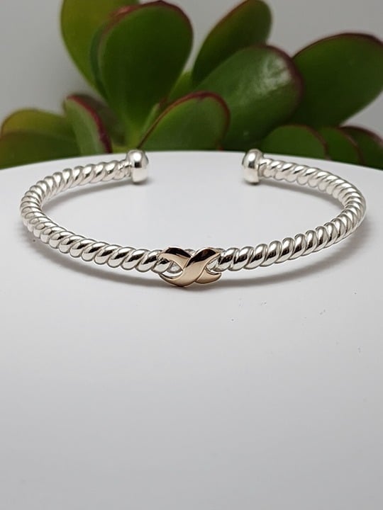 X Cable cuff bracelet,,,,SOLD