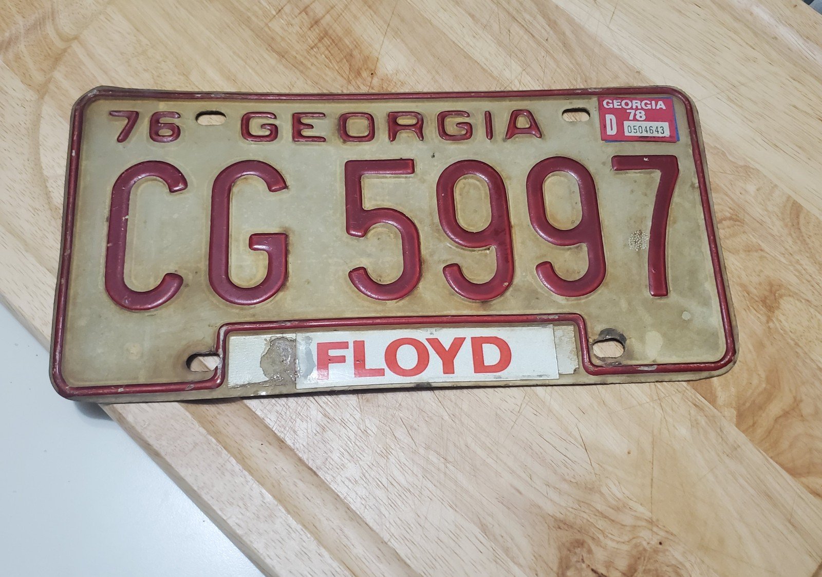 Vintage georgia License