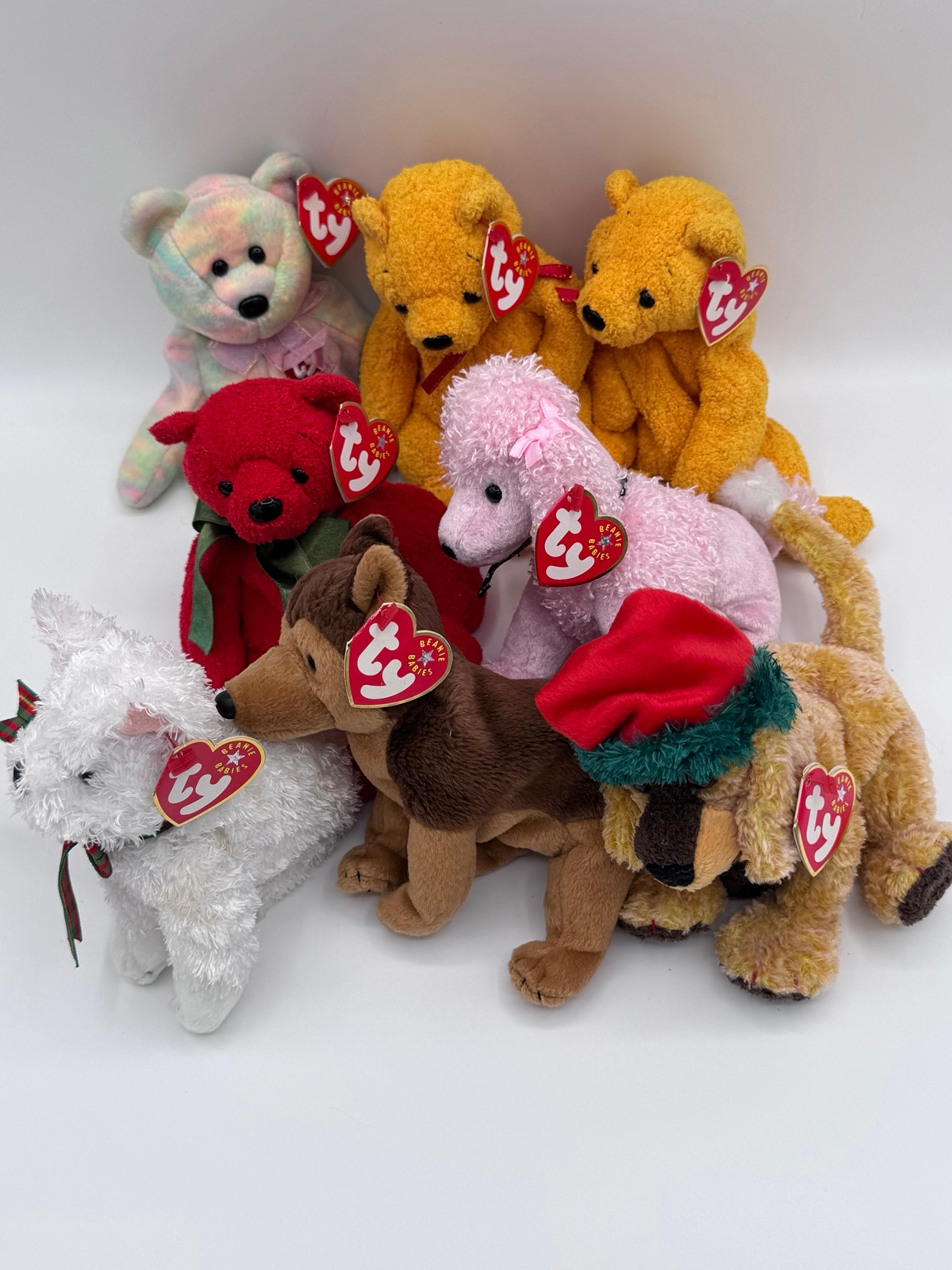 Beanie Babies TY -Hang Tag 9th Gen & Tush Tag 10th Gen Set of 8 Babies