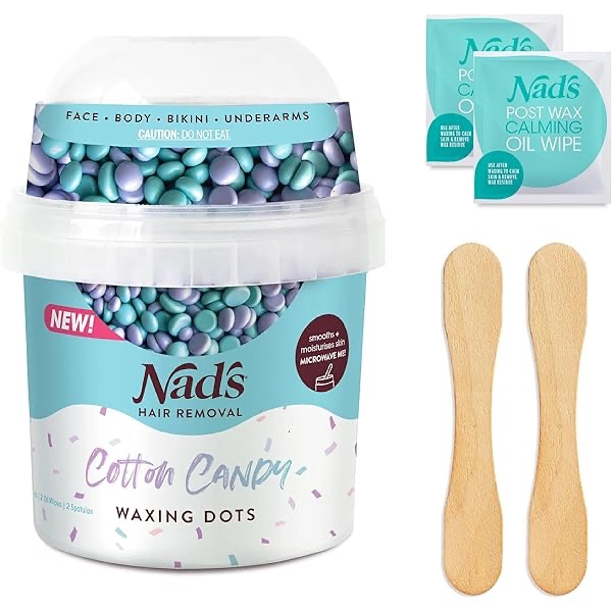 1ct (3 Available!) Nad's Hair Removal Waxing Dots - Cotton Candy Hard Wax Beads
