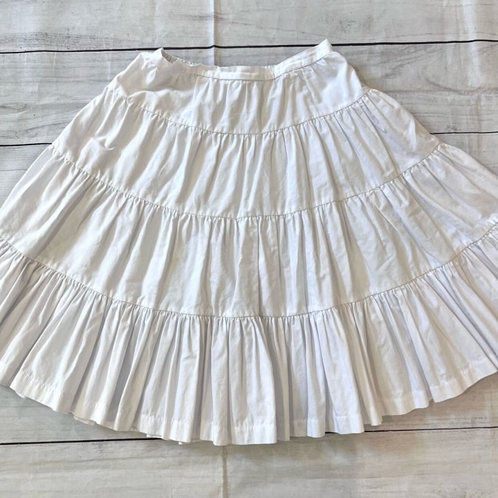 Little Parni White Tiered Skirt
